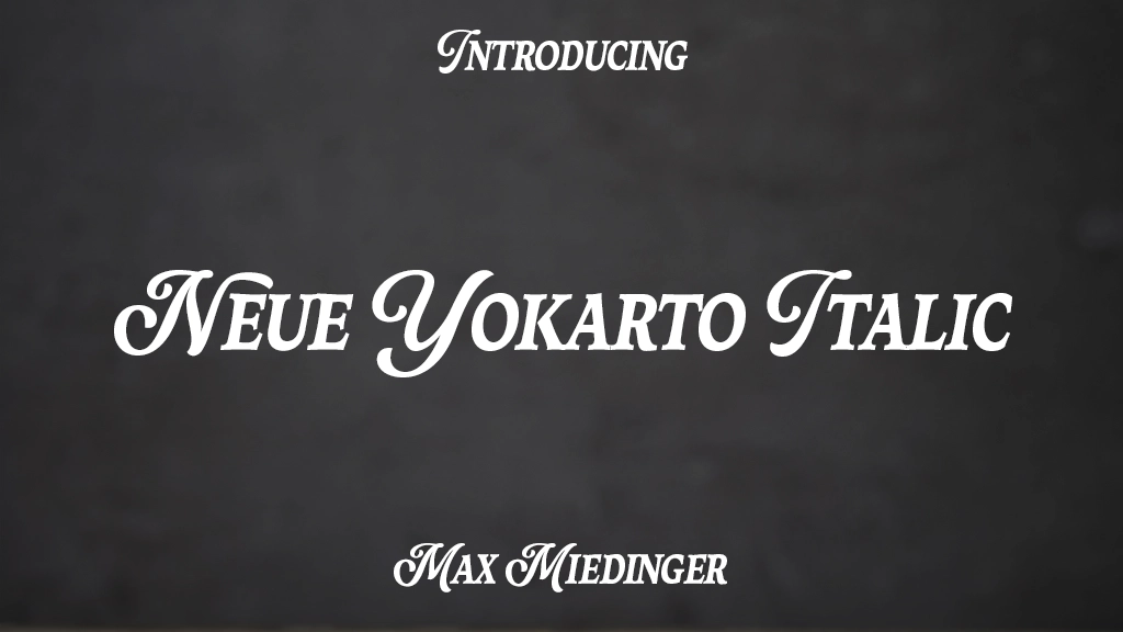 Neue Yokarto Italic Font | Free Font Download | Download Thousands of Fonts for Free Sample Image