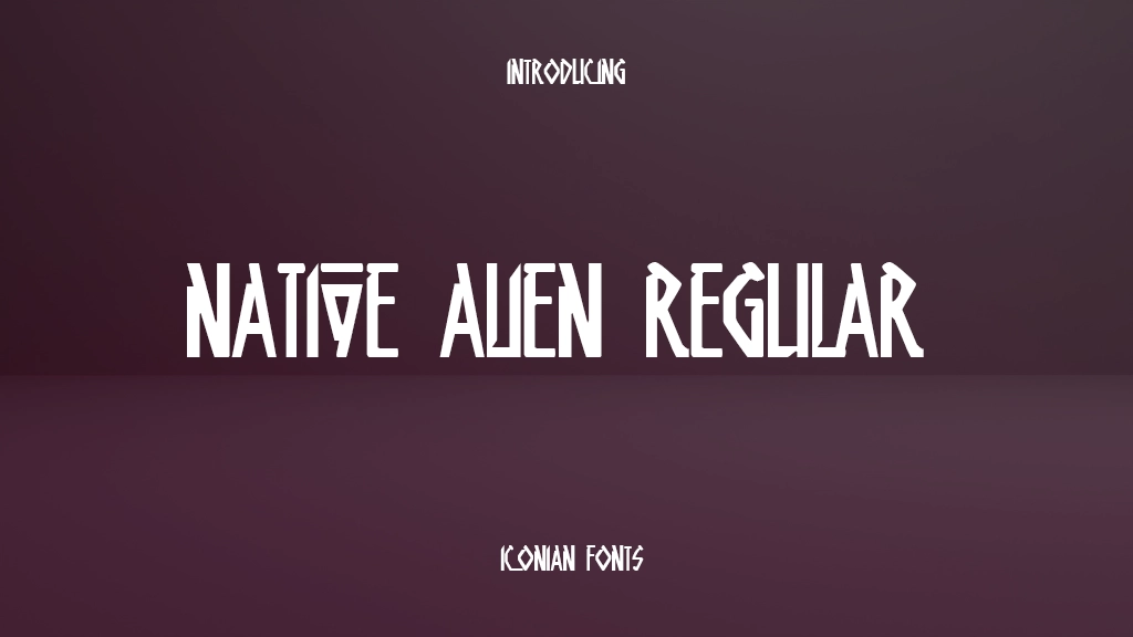 Native Alien Regular الخط | تنزيل الخط مجانًا | تنزيل آلاف الخطوط مجانًا Sample Image