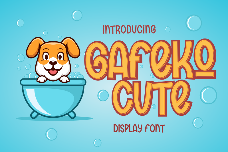 Gafeko Cute Font | Free Font Download | Download Thousands of Fonts for Free Sample Image