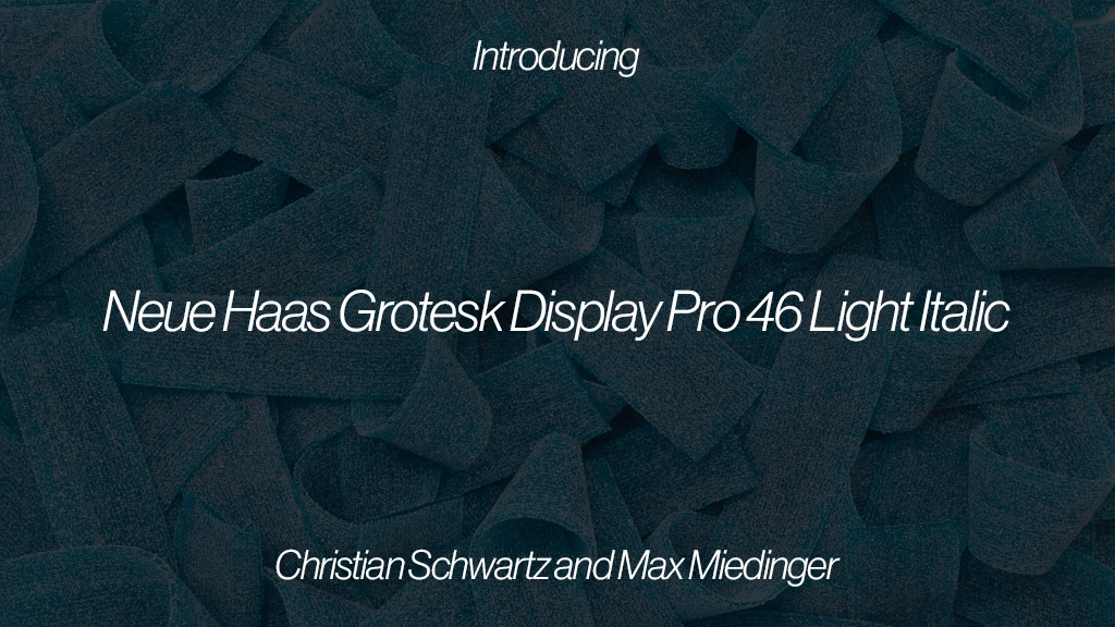 Neue Haas Grotesk Display Pro 46 Light Italic Font | Free Font Download | Download Thousands of Fonts for Free Sample Image