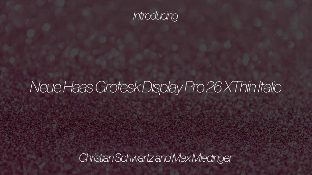 Neue Haas Grotesk Display Pro 26 XThin Italic Font | Free Font Download | Download Thousands of Fonts for Free Sample Image