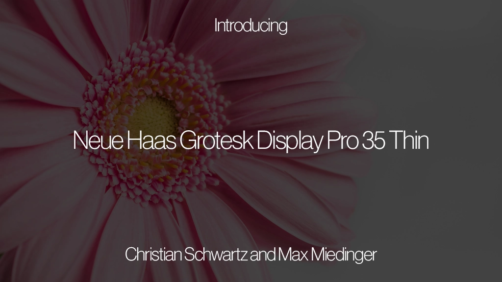 Neue Haas Grotesk Display Pro 35 Thin Fonte | Download de fonte grátis | Baixe milhares de fontes de graça Sample Image