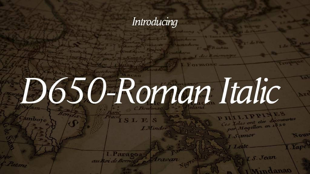 D650-Roman Italic Font | Free Font Download | Download Thousands of Fonts for Free Sample Image