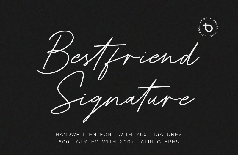 Bestfriend Signature Font | Free Font Download | Download Thousands of Fonts for Free Sample Image