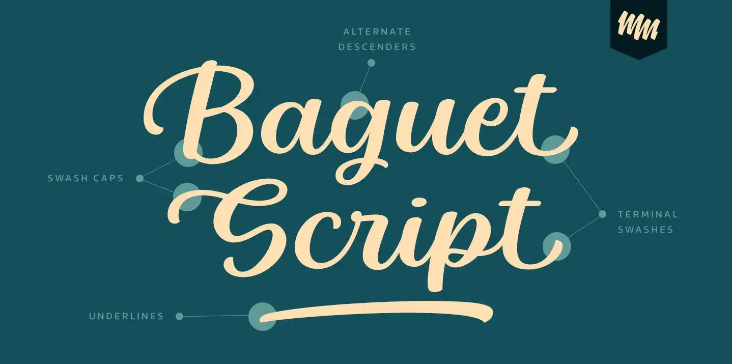 Baguet Script Regular Font | Free Font Download | Download Thousands of Fonts for Free Sample Image
