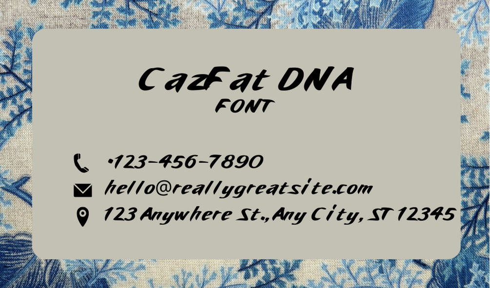 CazFat DNA Font | Free Font Download | Download Thousands of Fonts for Free Sample Image