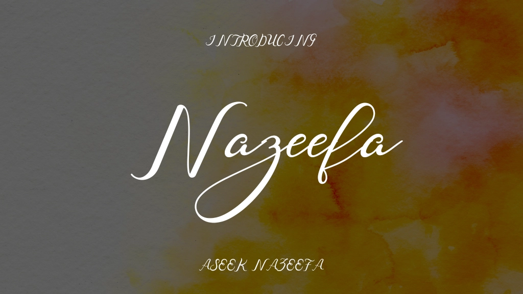 Nazeefa Font | Free Font Download | Download Thousands of Fonts for Free Sample Image