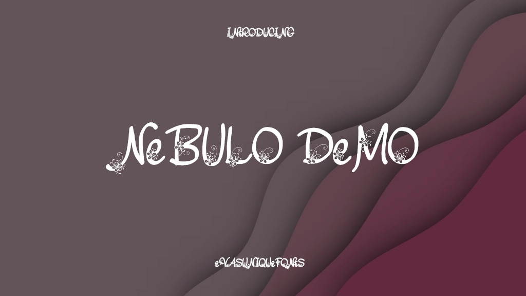 Nebulo Demo Font | Free Font Download | Download Thousands of Fonts for Free Sample Image