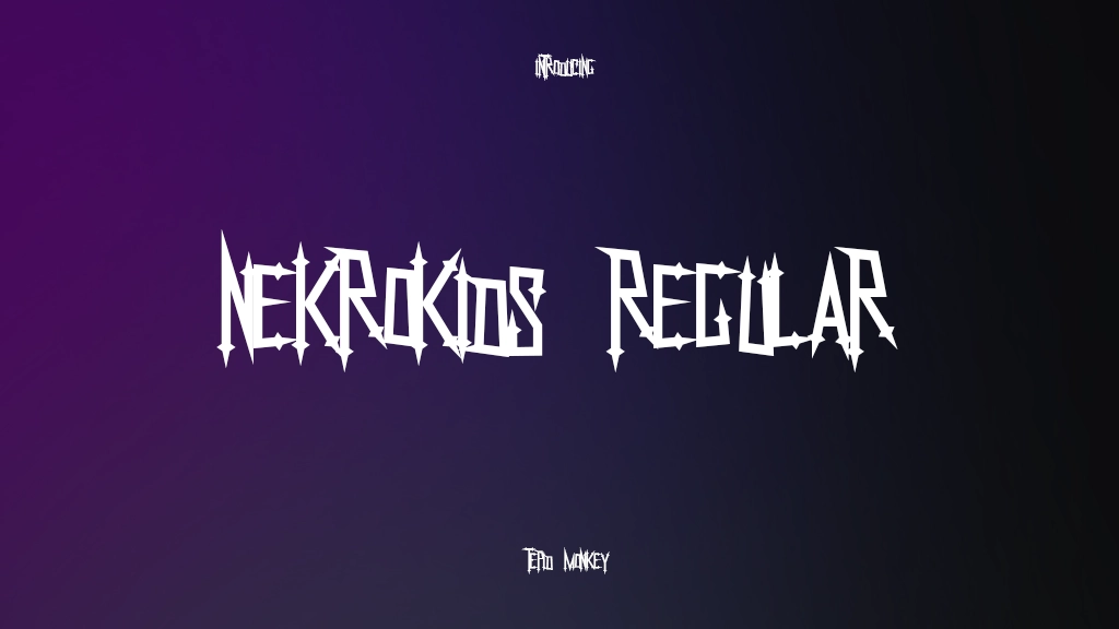 NekroKids Regular Font | Free Font Download | Download Thousands of Fonts for Free Sample Image