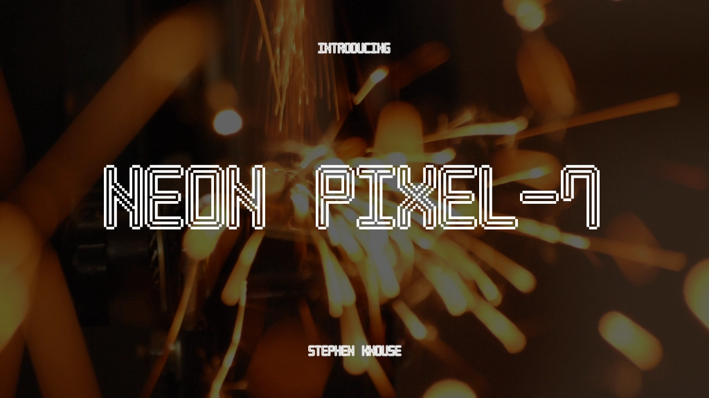 Neon Pixel-7 Font | Free Font Download | Download Thousands of Fonts for Free Sample Image