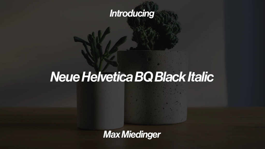Neue Helvetica BQ Black Italic Font | Free Font Download | Download Thousands of Fonts for Free Sample Image