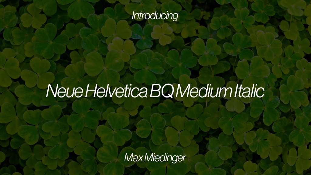 Neue Helvetica BQ Medium Italic Font | Free Font Download | Download Thousands of Fonts for Free Sample Image