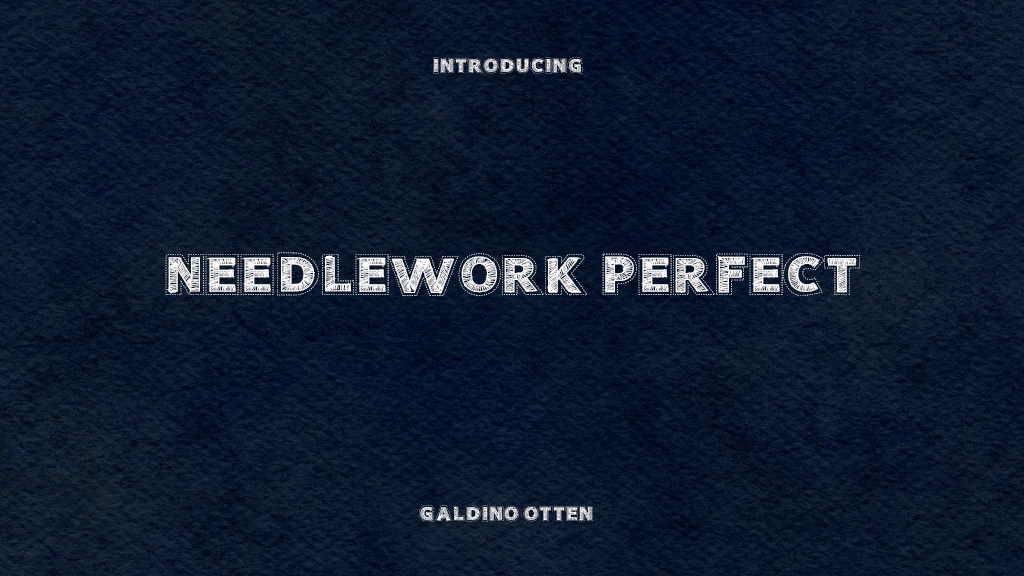 Needlework Perfect Font | Free Font Download | Download Thousands of Fonts for Free Sample Image