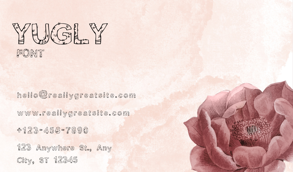 Yugly Font | Free Font Download | Download Thousands of Fonts for Free Sample Image