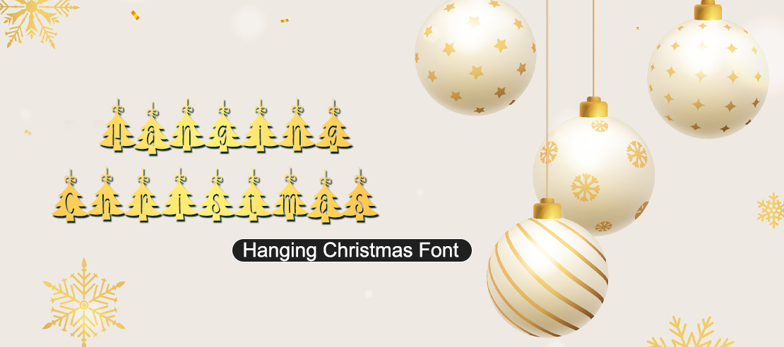 Hanging Christmas Font | Free Font Download | Download Thousands of Fonts for Free Sample Image
