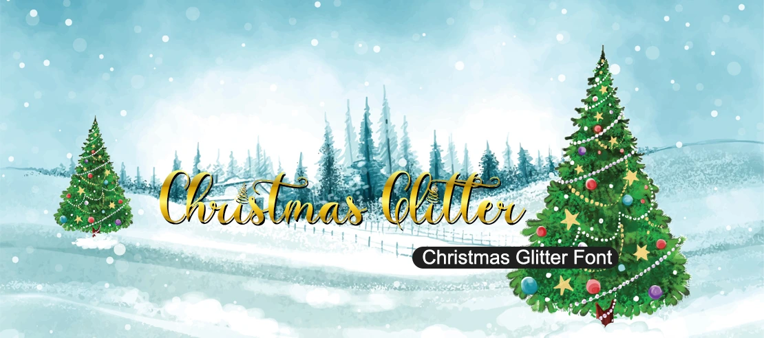 Christmas Glitter Font | Free Font Download | Download Thousands of Fonts for Free Sample Image
