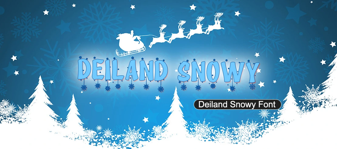 Deiland Snowy Font | Free Font Download | Download Thousands of Fonts for Free Sample Image