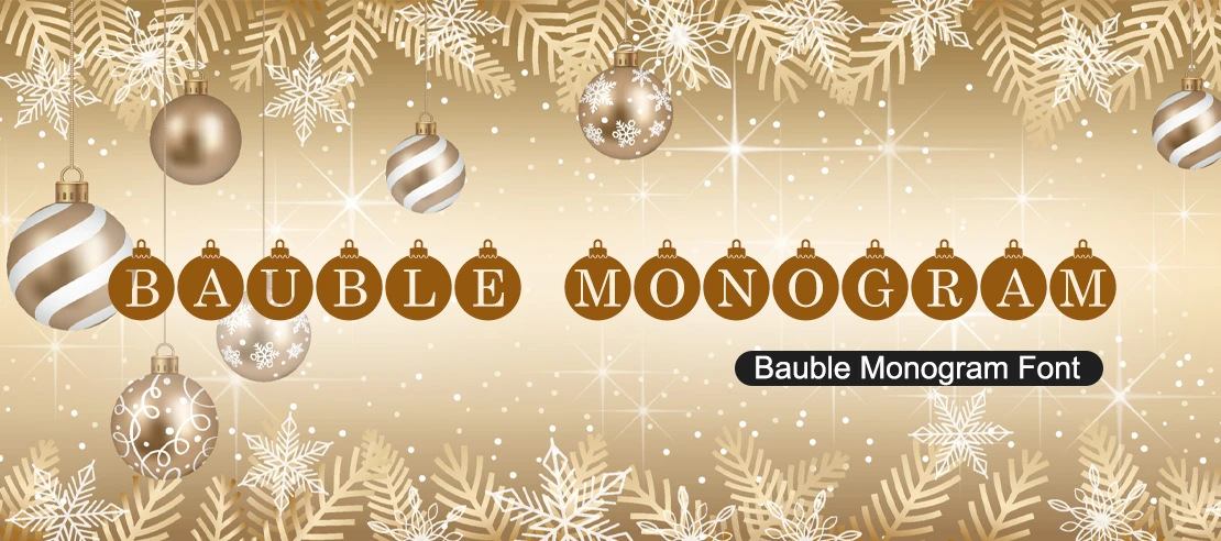 Bauble Monogram Font | Free Font Download | Download Thousands of Fonts for Free Sample Image