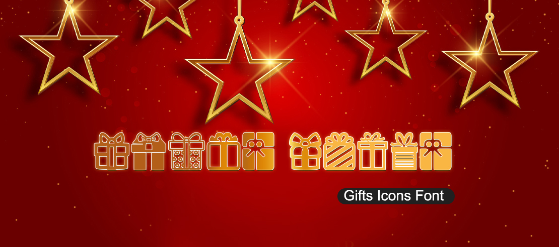 Gifts Icons Font | Free Font Download | Download Thousands of Fonts for Free Sample Image