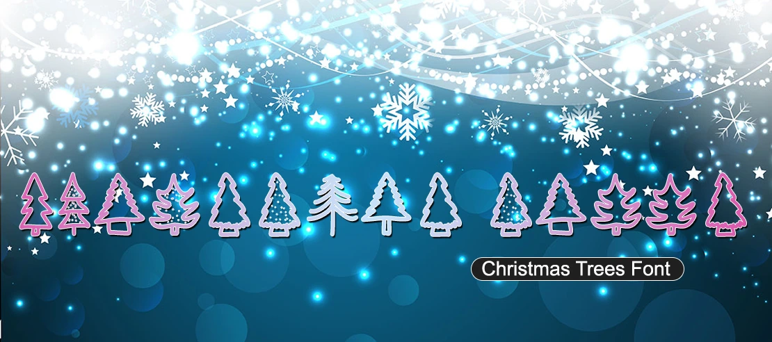 Christmas Trees Font | Free Font Download | Download Thousands of Fonts for Free Sample Image