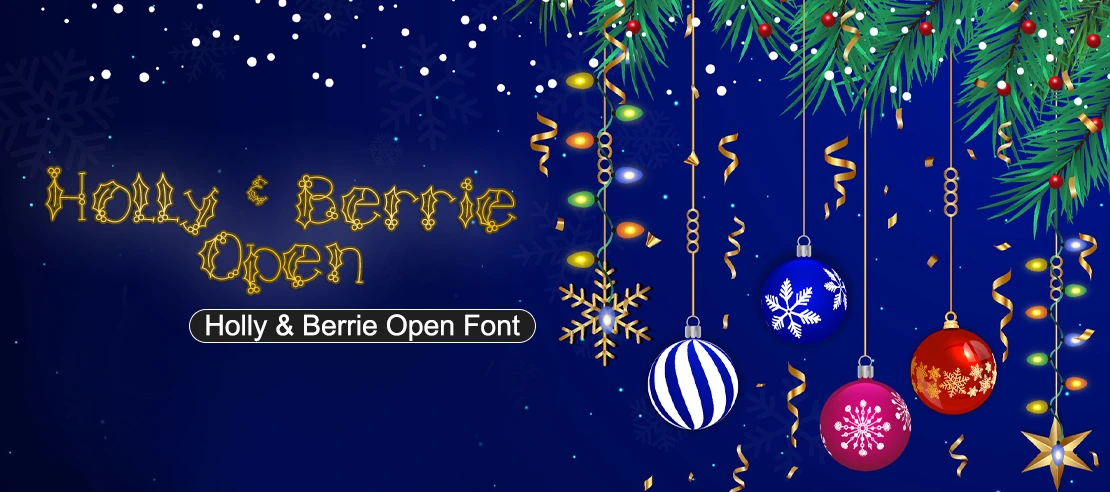 Holly & Berrie Open 字体 | 免费字体下载 | 免费下载数千种字体 Sample Image