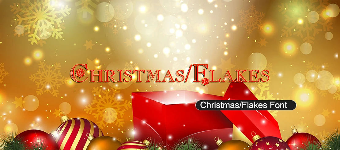 Merry Christmas Flake Font | Free Font Download | Download Thousands of Fonts for Free Sample Image