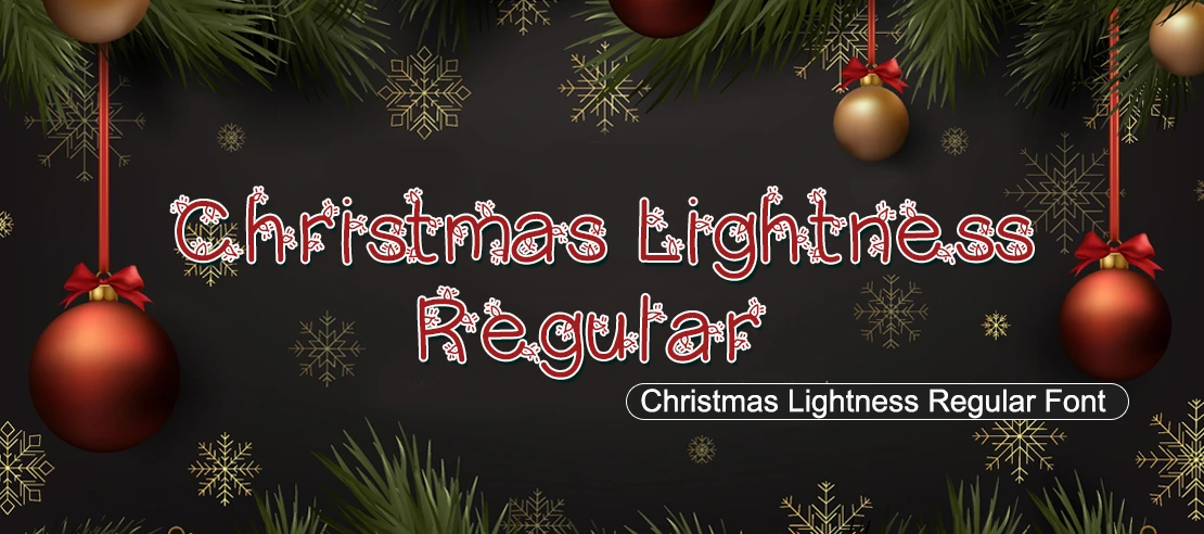 Christmas Lightness Regular Font | Free Font Download | Download Thousands of Fonts for Free Sample Image