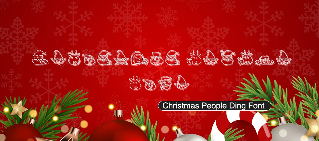 Christmas People Ding Font | Free Font Download | Download Thousands of Fonts for Free Sample Image