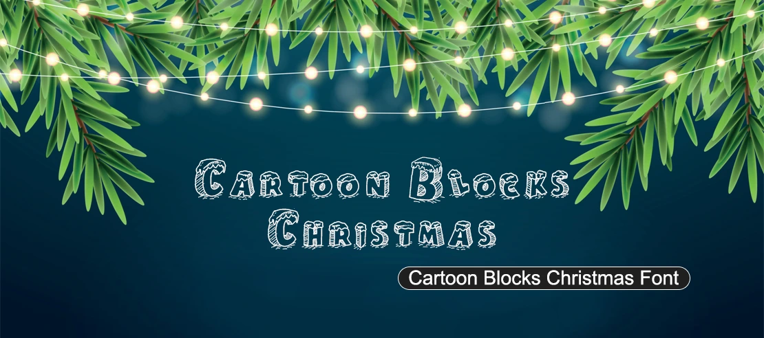 Cartoon Blocks Christmas Font | Free Font Download | Download Thousands of Fonts for Free Sample Image
