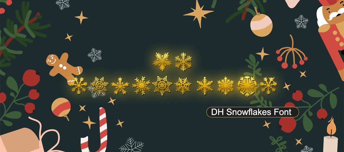 DH Snowflakes Font | Free Font Download | Download Thousands of Fonts for Free Sample Image