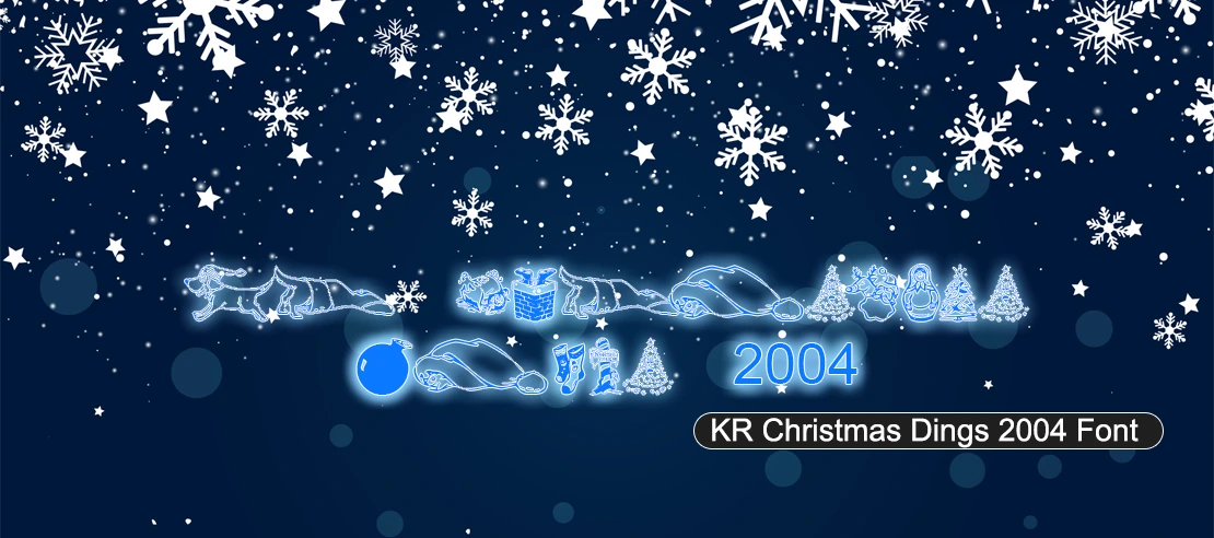 KR Christmas Dings 2004 Font | Free Font Download | Download Thousands of Fonts for Free Sample Image