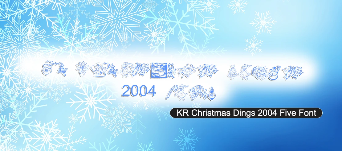 KR Christmas Dings 2004 Five Font | Free Font Download | Download Thousands of Fonts for Free Sample Image