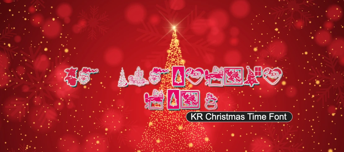 KR Christmas Time Fuente | Descarga gratuita de fuentes | Descarga miles de fuentes gratis Sample Image