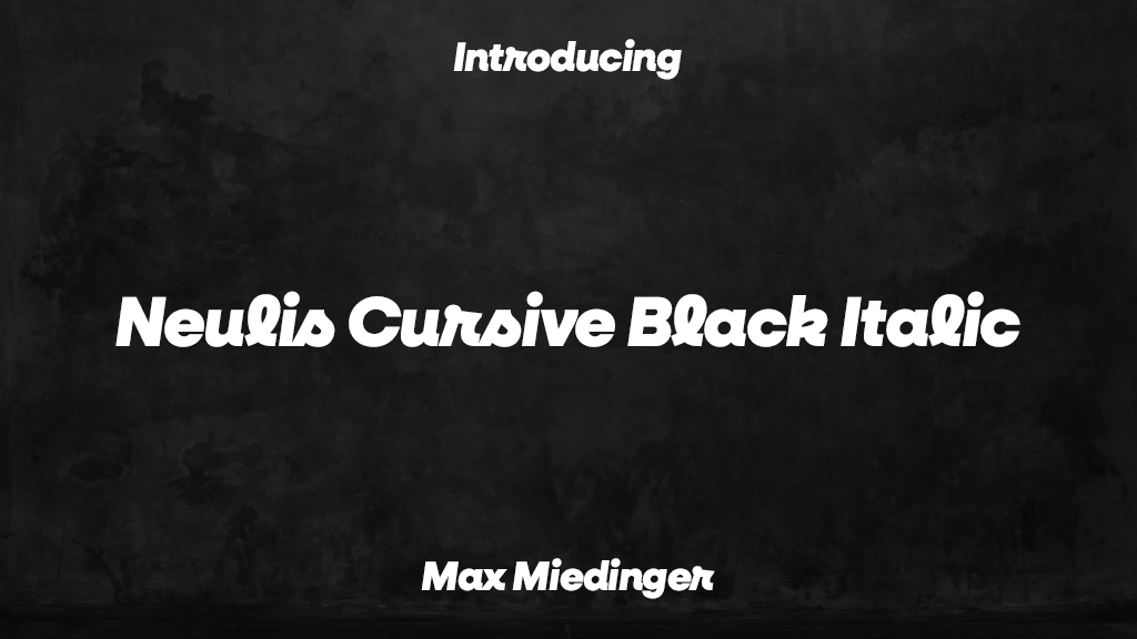 Neulis Cursive Black Italic Police | Téléchargement gratuit de polices | Téléchargez des milliers de polices gratuitement Sample Image