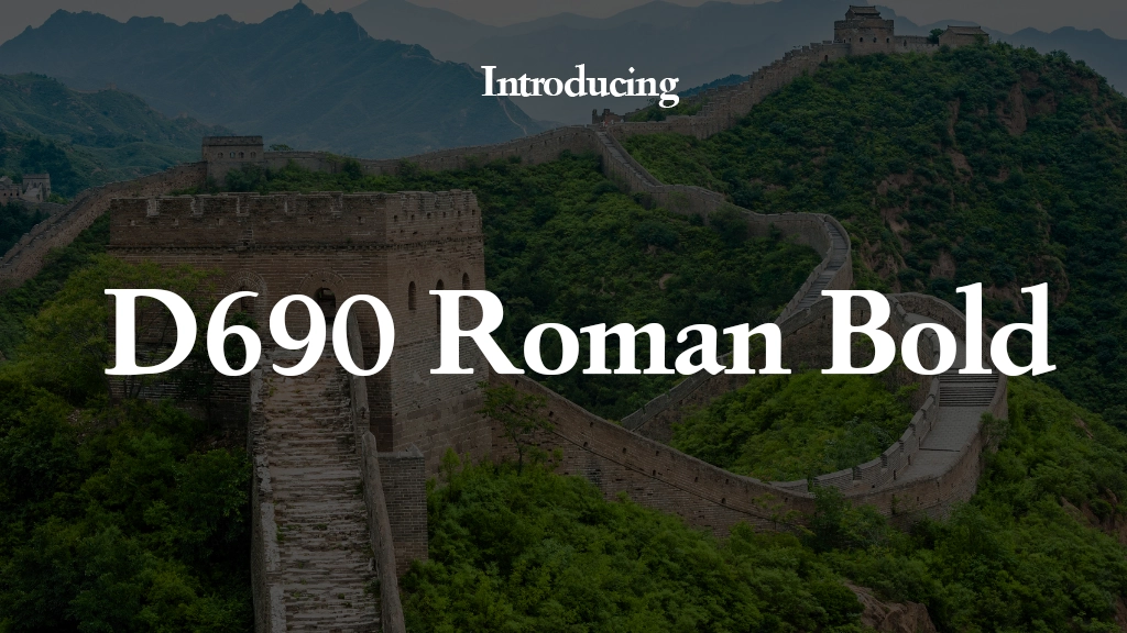 D690 Roman Bold Font | Free Font Download | Download Thousands of Fonts for Free Sample Image