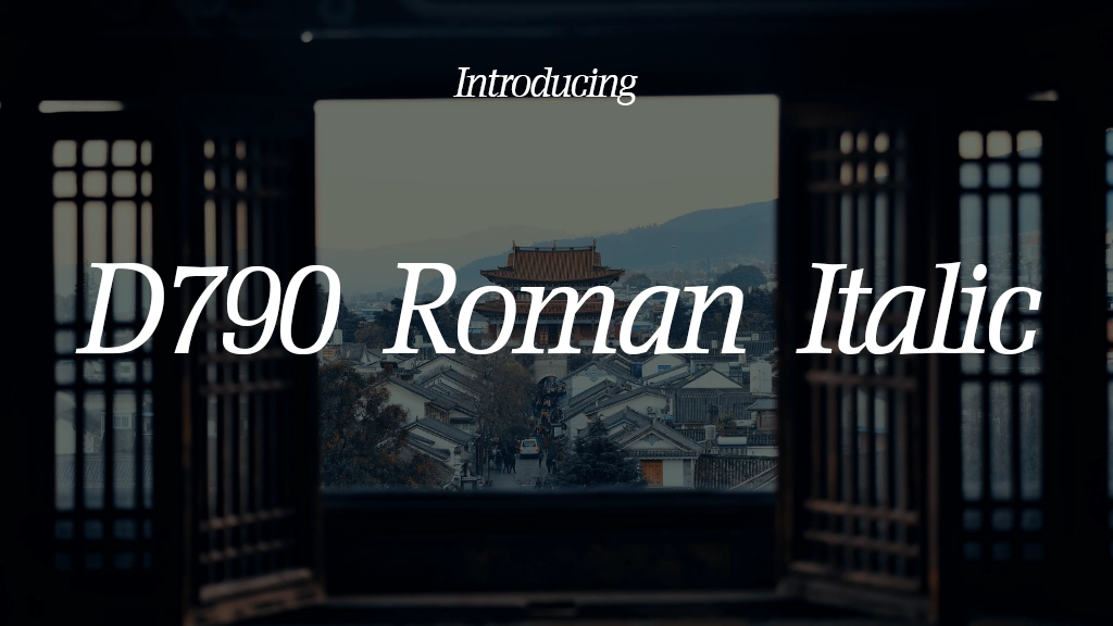 D790 Roman Italic Font | Free Font Download | Download Thousands of Fonts for Free Sample Image