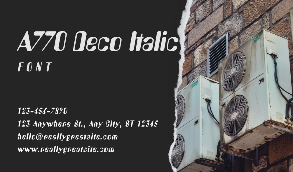 A770 Deco Italic Font | Free Font Download | Download Thousands of Fonts for Free Sample Image
