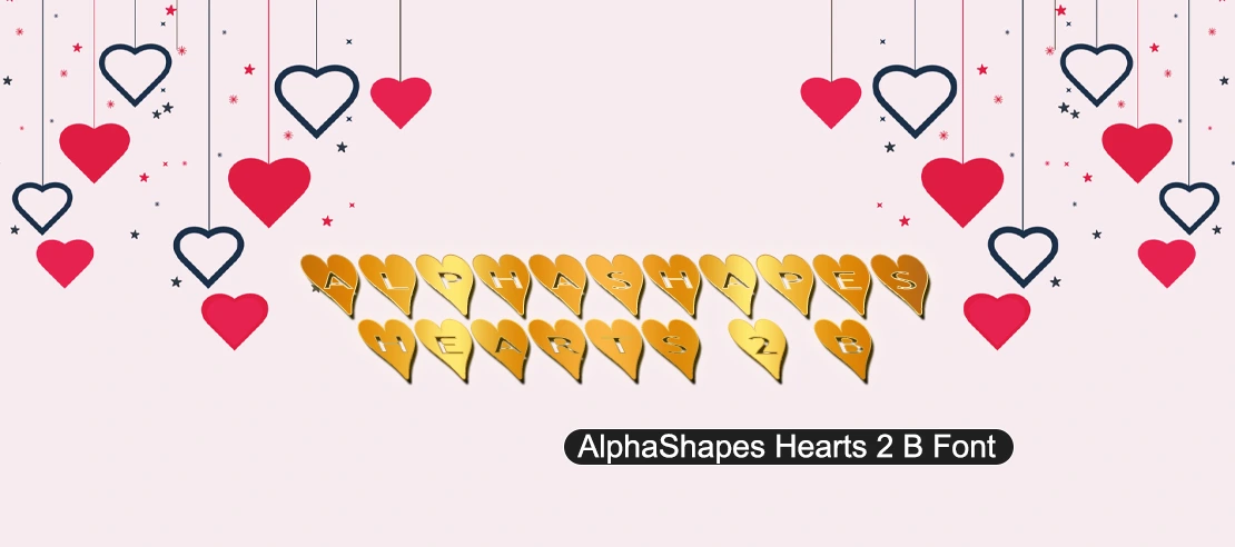 AlphaShapes Hearts 2 B Font | Free Font Download | Download Thousands of Fonts for Free Sample Image