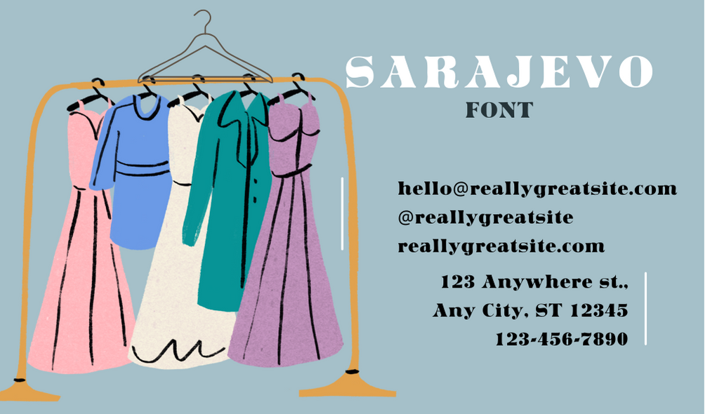 Sarajevo Font | Free Font Download | Download Thousands of Fonts for Free Sample Image