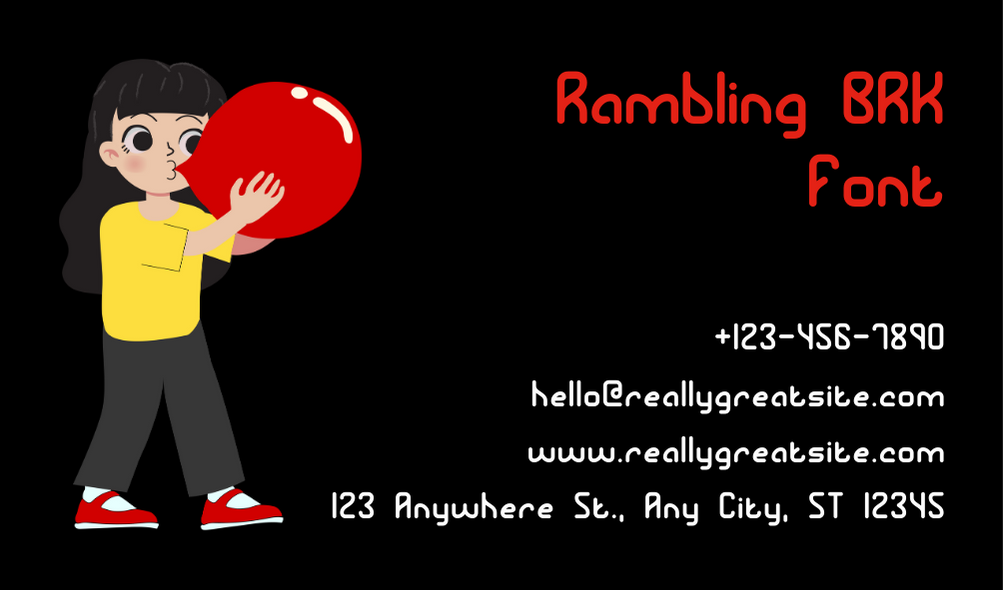 Rambling BRK Font | Free Font Download | Download Thousands of Fonts for Free Sample Image