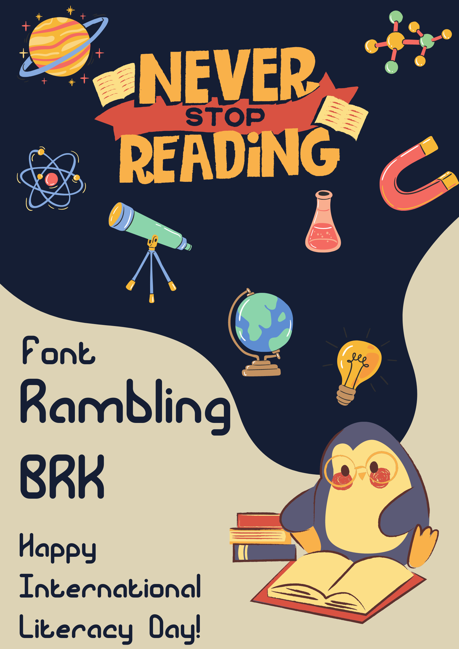 Rambling BRK Font | Free Font Download | Download Thousands of Fonts for Free Sample Image