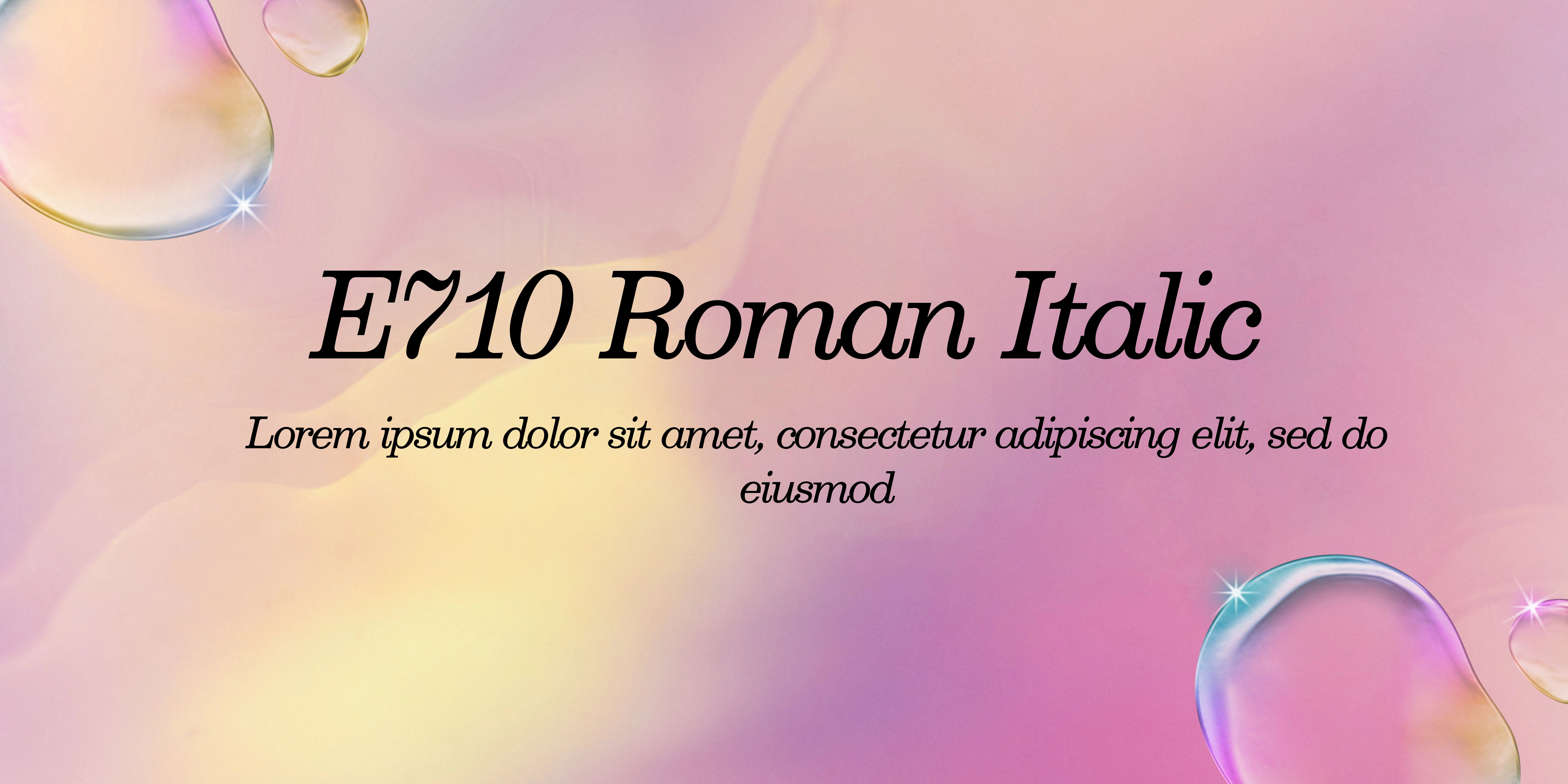 E710 Roman Italic Font | Free Font Download | Download Thousands of Fonts for Free Sample Image