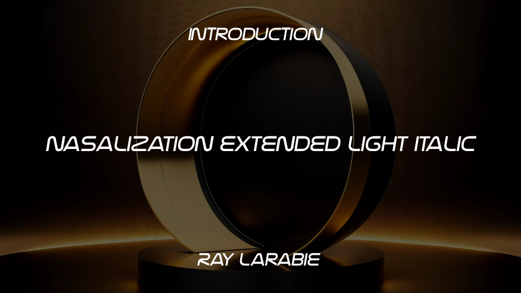 Nasalization Extended Light Italic Font | Free Font Download | Download Thousands of Fonts for Free Sample Image