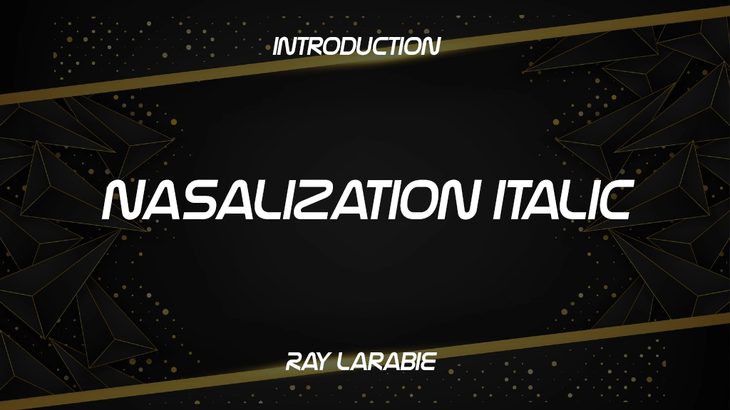 Nasalization Italic Font | Free Font Download | Download Thousands of Fonts for Free Sample Image