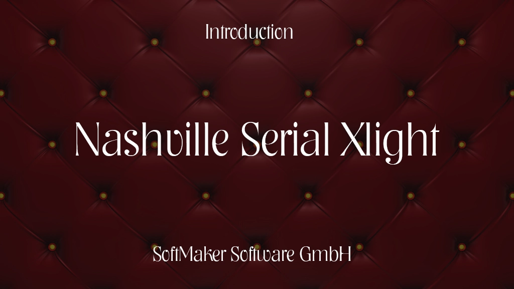 Nashville Serial Xlight Font | Free Font Download | Download Thousands of Fonts for Free Sample Image