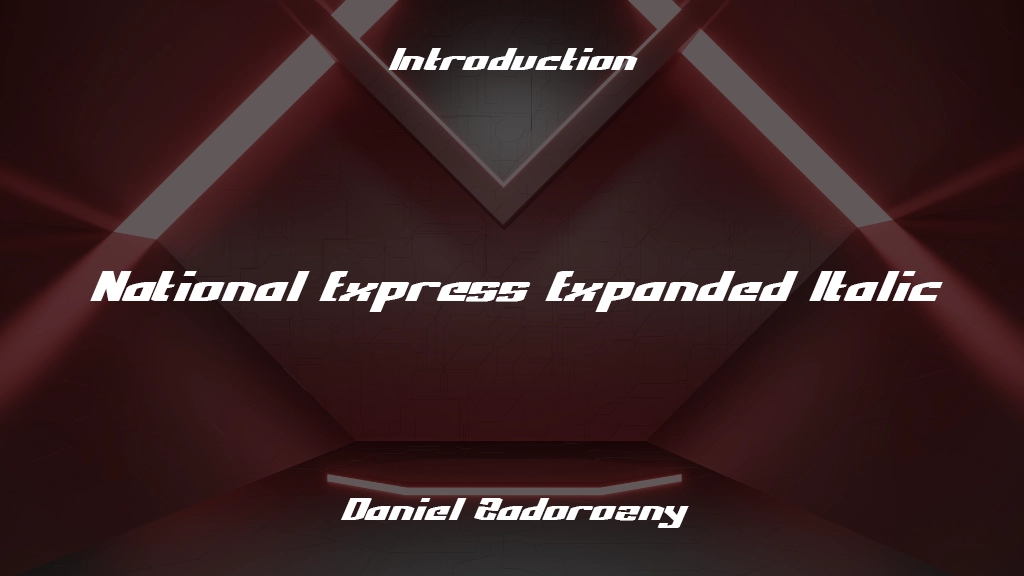 National Express Expanded Italic Font | Free Font Download | Download Thousands of Fonts for Free Sample Image