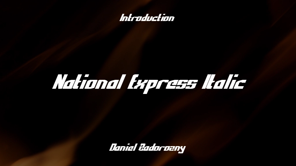 National Express Italic Font | Free Font Download | Download Thousands of Fonts for Free Sample Image