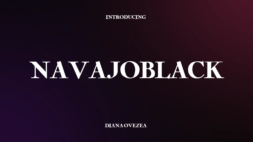 NavajoBlack Font | Free Font Download | Download Thousands of Fonts for Free Sample Image