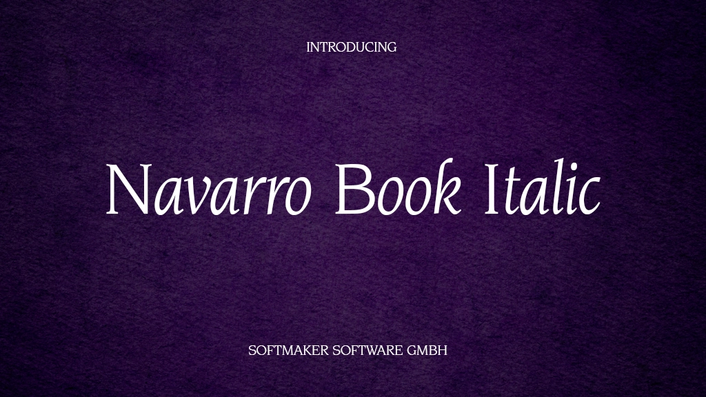 Navarro Book Italic Font | Free Font Download | Download Thousands of Fonts for Free Sample Image