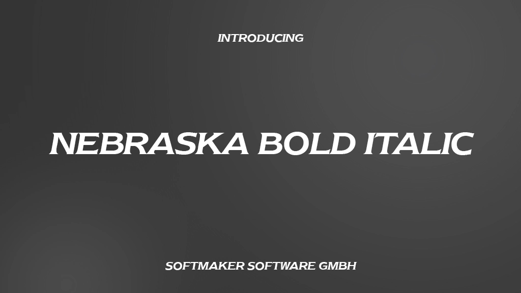 Nebraska Bold Italic Font | Free Font Download | Download Thousands of Fonts for Free Sample Image